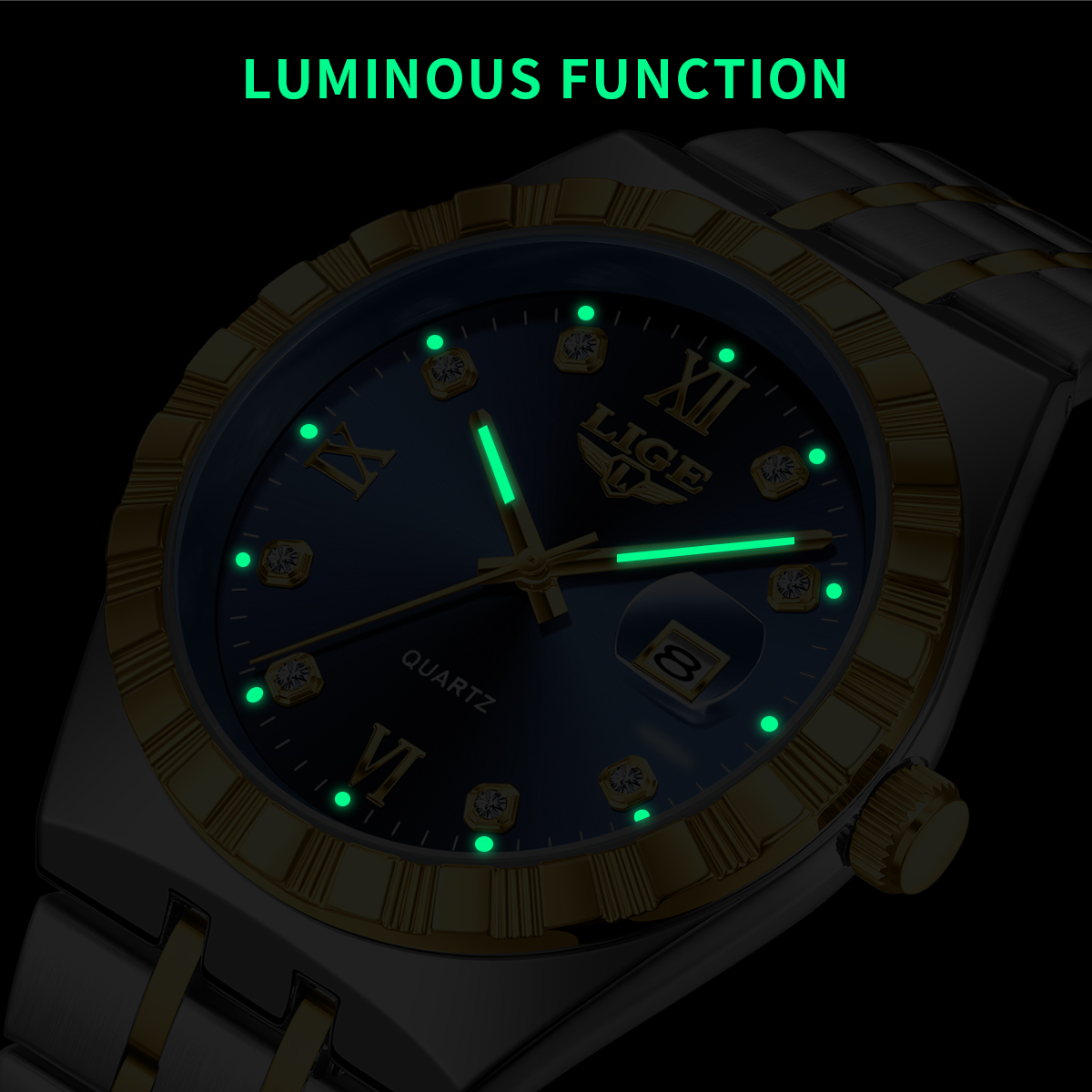 LIGE ビジネスメンズ腕時計 トップブランド 高級カジュア - Luxury Quartz Watch Brands のレビューと価格