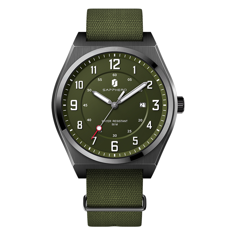SAPPHERO メンズ スポーツ クォーツ時計 ミリタリー - Luxury Watch With Green Dial のレビューと価格