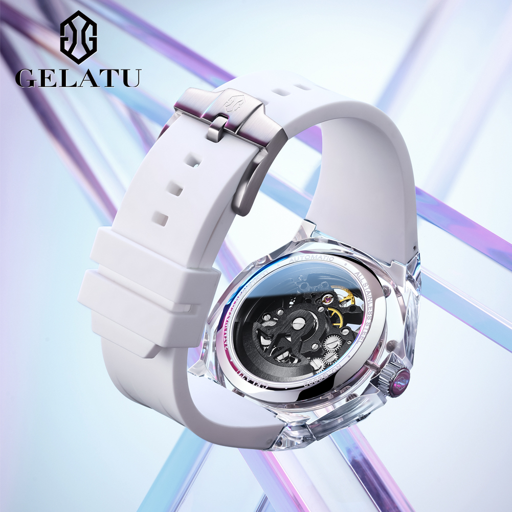 GELATU 8002 自動巻き機械式メンズ腕時計 スケルト - Luxury Watch Strap のレビューと価格