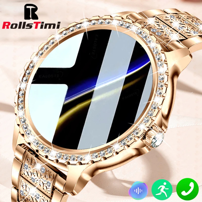 ファッション高級ゴールド女性スマートウォッチ心拍数血中酸素睡 - Luxury Watch In The World のレビューと価格